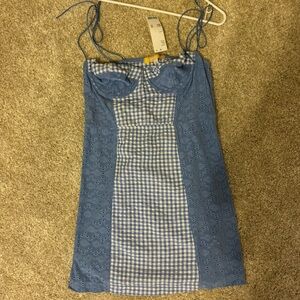 Urban outfitters felicity eyelet bustier dress. Size Large. NWT. never worn